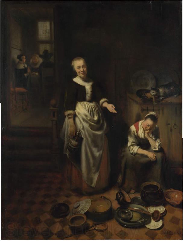 Nicolaes maes The Idle Servant